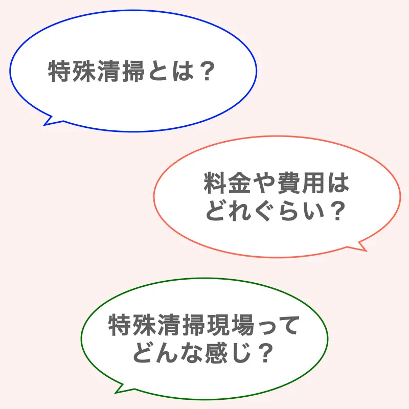 【特殊清掃についての疑問3つ】①特殊清掃とは？②料金や費用は？③特殊清掃現場ってどんな感じ？