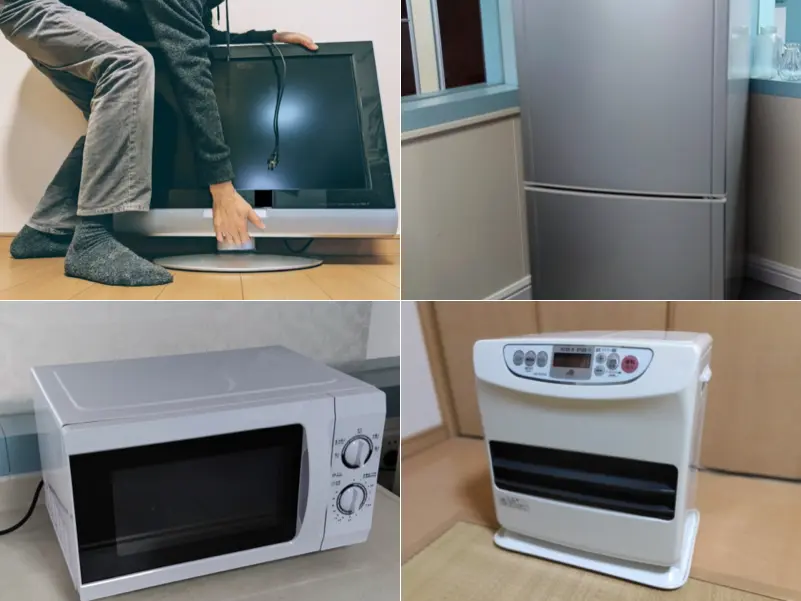 回収した家電家具を寄贈